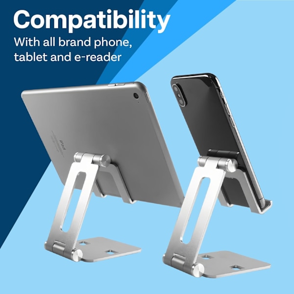 MMOBIEL Pöytäpuhelinteline - Säädettävä Puhelin-, E-lukulaite- ja Tablettiteline, Yhteensopiva iPhone-, iPad-,