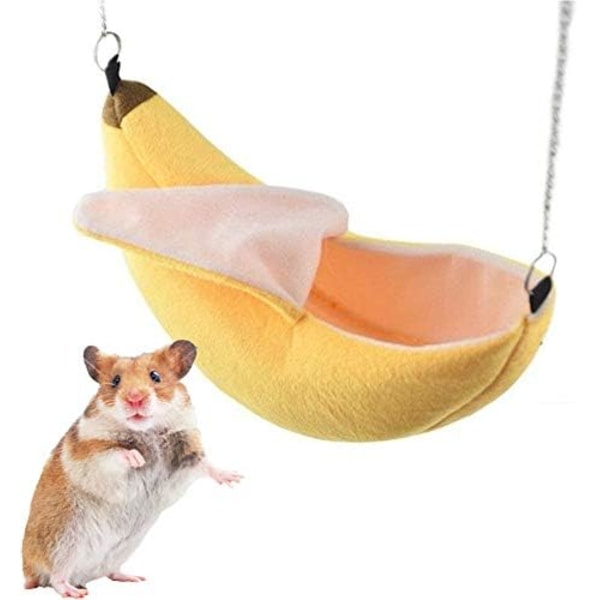 20x6.5cm Banaani Hamsteri Sänkytalo Hammock Pieni Eläin Lämmin Sänkytalo Häkki Pesä Hamsteri Tarvikkeet Sokeri Liitäjälle Ham