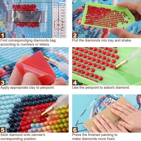 5D DIY Diamantmaleri Kit, Diamantmaleri, Maling efter tal,