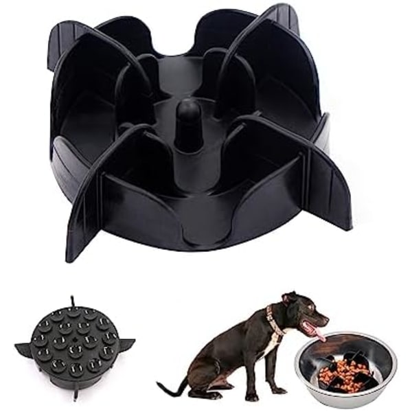 (13,5×13,5×3cm) Anti-Glutton Hundeskål Innlegg - Anti-Glutton Hundeskål Tilbehør Hundeskåler Fremmer Sunt Spising og Sl