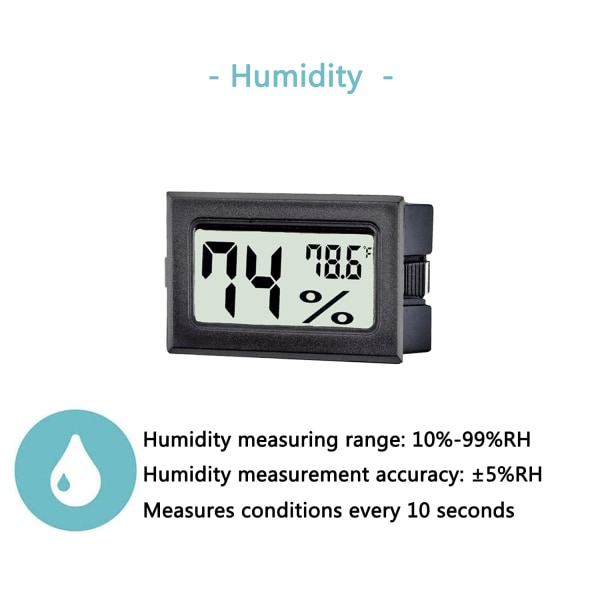 6 Pack Mini Digital Hygrometer Thermometer, Indoor Temperatu