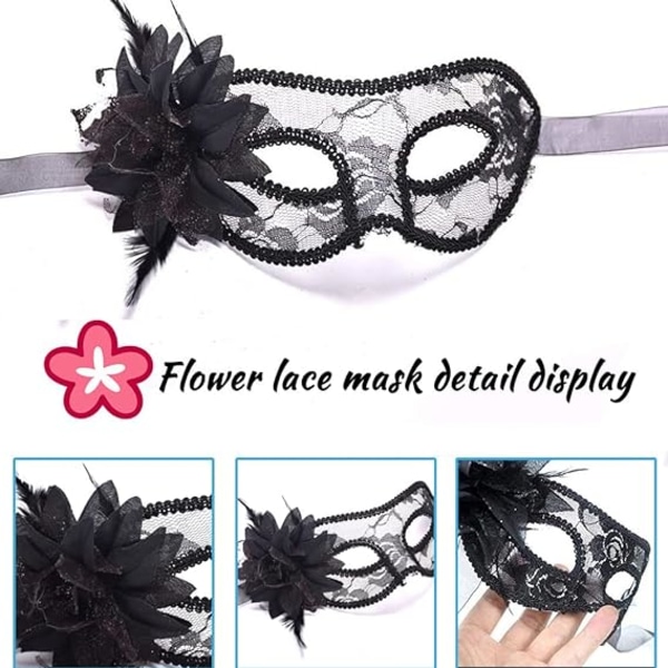 Lady of Luck Metal Mask Underbar Bekväm Delicate Fit Face Wolf Woman Mask för Party Carnival Ev