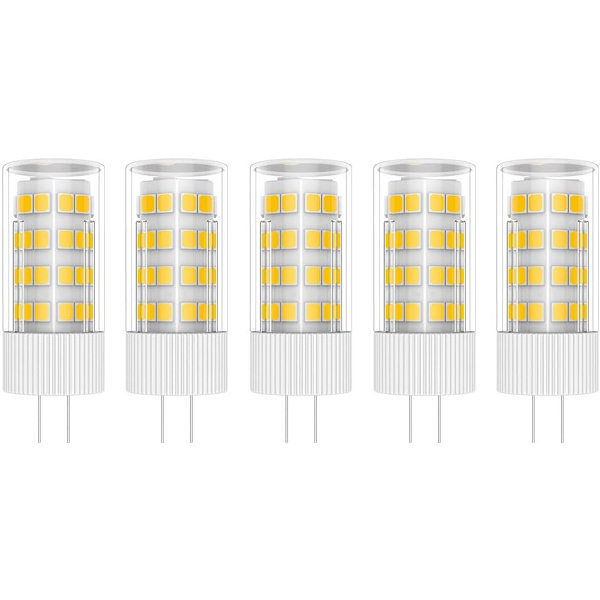 5X G4 LED-pære 5W pærelampe 51 SMD 2835LED'er varm hvid 3000K LED