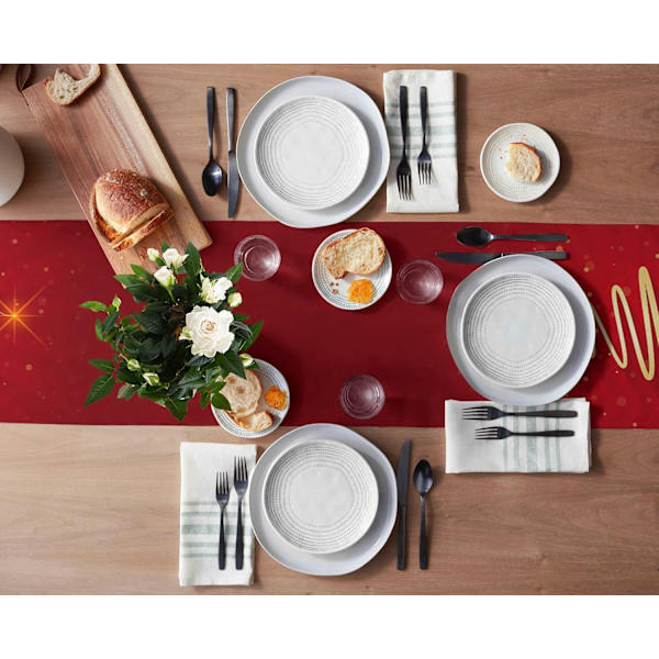 33×230×1cm Bordløbere Glædelig Jul Træ, Bryllup/Kaffe Løber, Landlig Stil Linned Klud til Spisning Ferie Pa