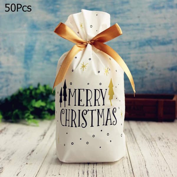 50 st julgodispåsar jul plast dragsko present godis