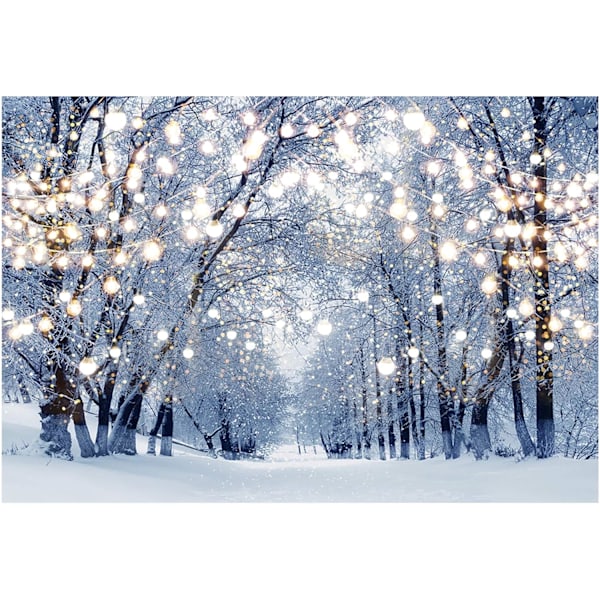 7x5ft Talvifiilis Tausta Ihmemaa Lumihiutale Valokuvaustaustaksi Bokeh Kimaltava Valkoinen Lumi Metsä Joulujuhla