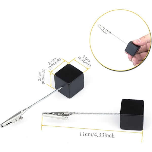 Svart Memo Clip Fotohållare, 15PCS Memo Clip Hållare Stativ för Kontorsmemo, Bröllopsbord Namn, Disp