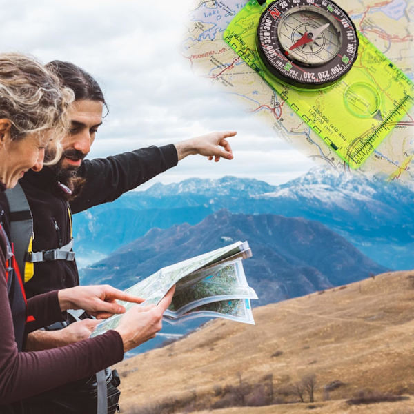 1 stk. Orientering Kompass Vandring Overlevelse Navigasjon Kompass, Avansert Speider Kompass Camping Profesjonell Multifunksjon