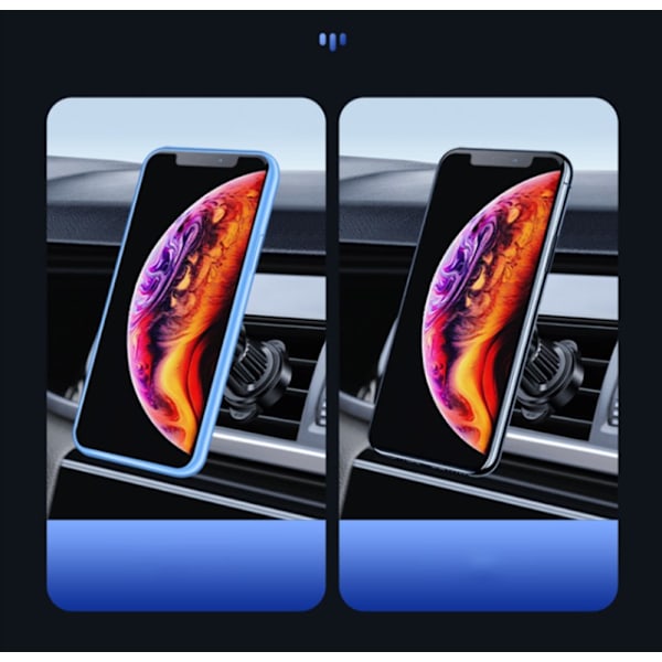 (obsidian black)Magneettinen matkapuhelimen pidike - Autoon - Yhteensopiva MagSafen ja iPhone 12:n kanssa - 360