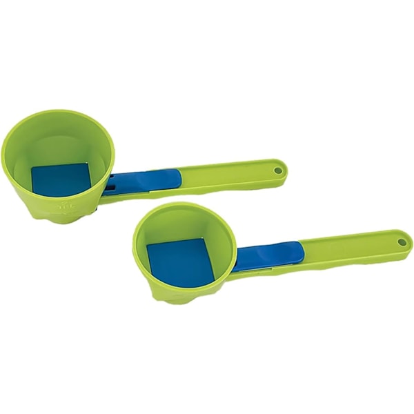 2 STK Slide Funnel Scoop, Trakt Skuffe For Pulver Måleskje Trakt Skuffe For Pulver Måleskje Protein Skuffe Kaffeskje Ingen Søl Måling