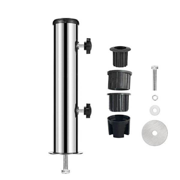 Parasolbase, Parasolmonteringssupport Ø54 mm i rustfrit stål,