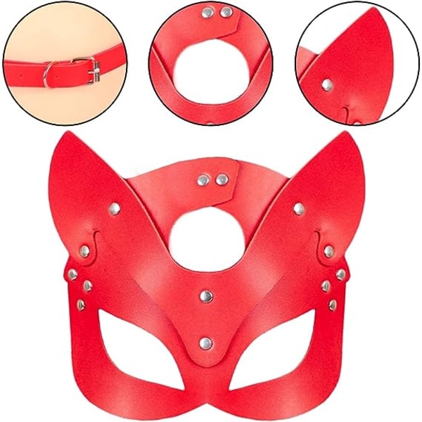 Kvinnors läder kattmask Kvinnors mask Sexig halv ansiktsmask Veneti