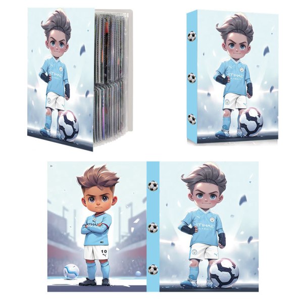 (G)Football Star Card Album - 240 pcs Star Card Box Collection Al