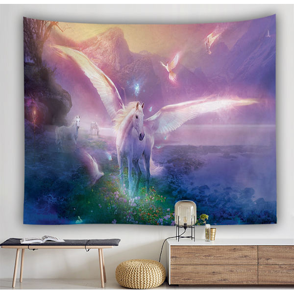 （200 x 150 cm）Tapet Mur Dekorativt Soverom - Enhjørning