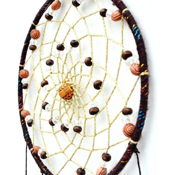 Livets Tre Drømmfangere for Soverom Voksen Brun Boho Drømmfanger Veggdekor for Jenter Chakra Krystall Healing Stein
