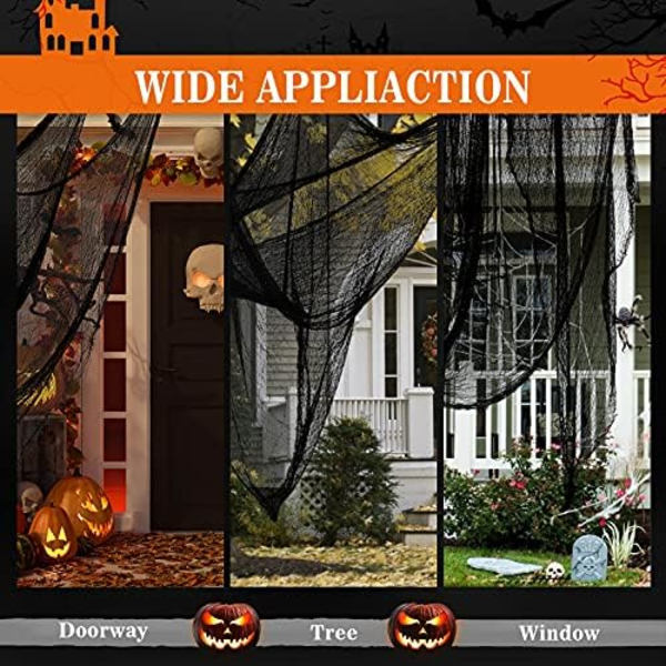 Halloween Krybende Klud Sort 30×72inch - Halloween Dekorationer Udsalg - Krybende Spooky Halloween Dekorationer Udendørs I
