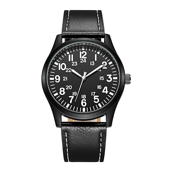 Herruristklocka Armbandsur Vattentät Design Analog Kronograf Ljusstark Urtavla Kalender Mode Herr Sil