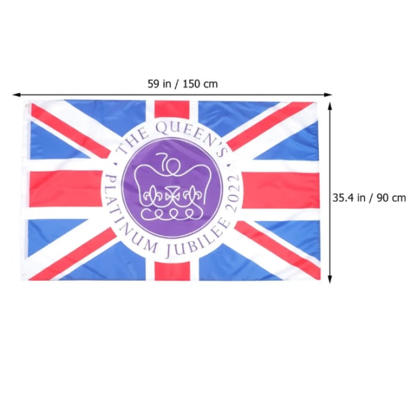 Drottning Elizabeth 2022 Platinum Jubilee Trädgårdsflagga Drottning Eli