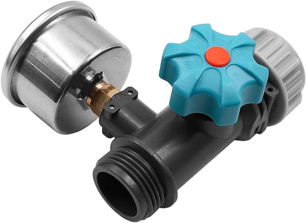 G3/4\" Justerbar Vatten Tryckregulator Ventil med Mätare, Växthus Trädgård Bevattningskontroller, Vatten Tryckventil