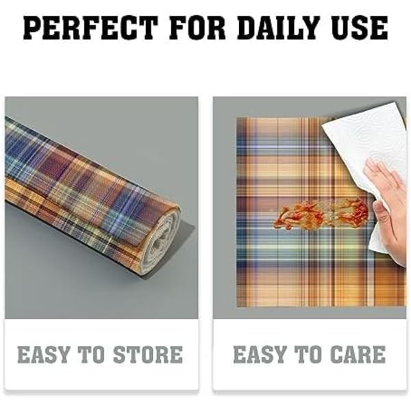 4 Boho Mønster Bordmatter Varmebestandig Linduk Placemat Vaskbar Feriefest Spisebord Matte for Landsted Hjem Kit