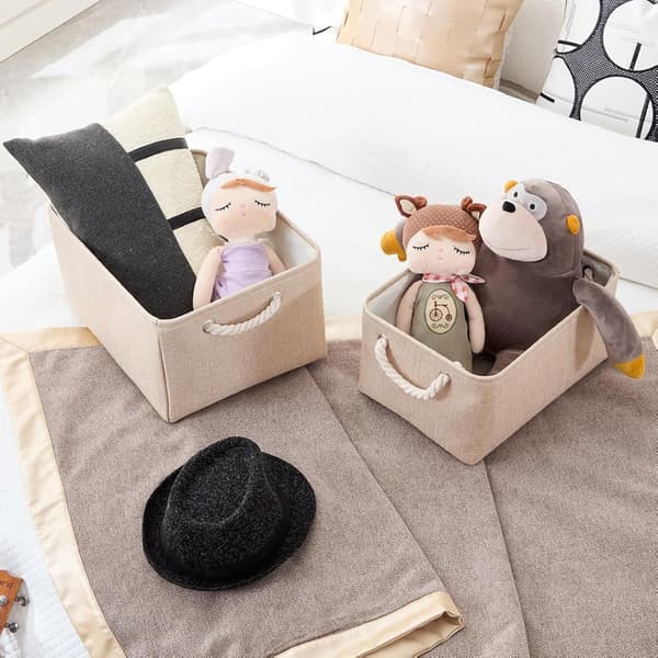 Tygförvaringslåda, 1-pack (ljus khaki, liten)