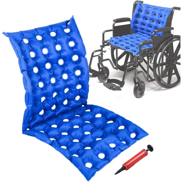 102*48cm puhallettava pyörätuolin istuintyyny täydellä selkänojalla An
