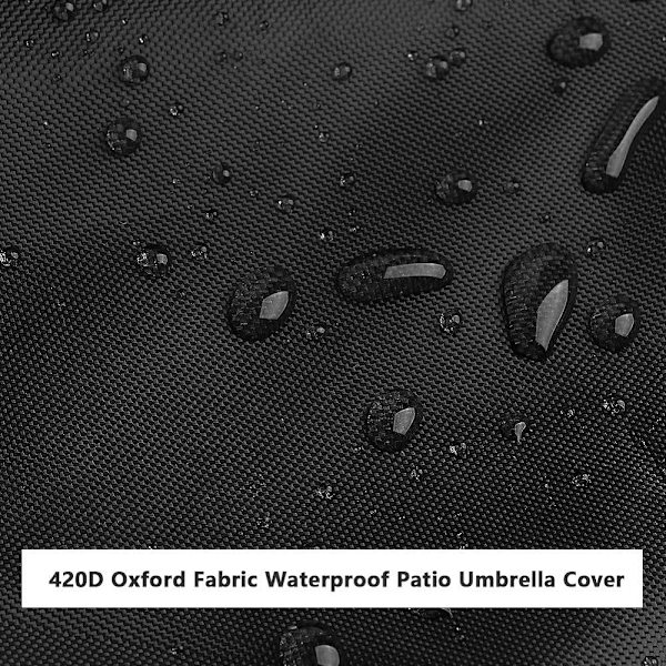(190 x 30 x 50 cm) Parasol Cover, Dobbelt Lag Vandtæt Anti-UV