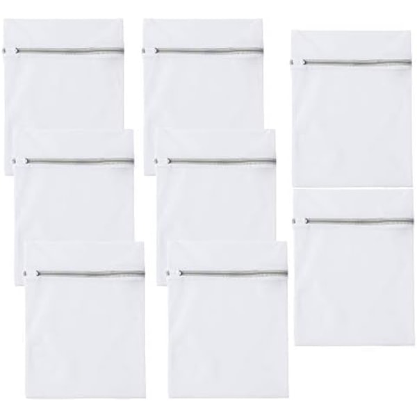 8-pack tvättnätpåsar, 16 x 12 tum blixtlås nätpåse för tvättmaskin, rese-tvättpåsar för strumpor, underkläder
