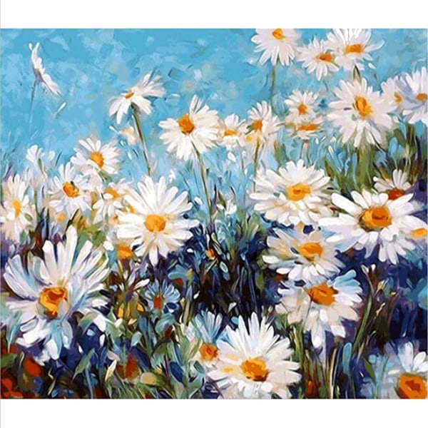 Daisy Paint by Number för vuxna, 40×50cm Daisy Digital Painting