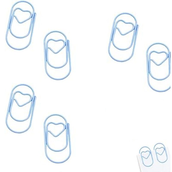 100-pack blå formade gem antirost halkfri design, set för kontor skola