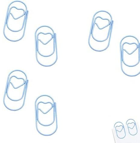100-pak blå form papirclips anti-rust skridsikkert design, sæt til kontor skole