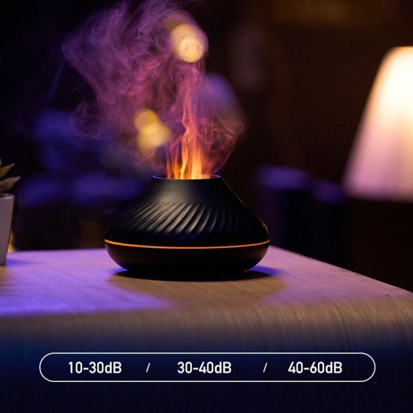 Flame Aromaterapi Luftfukter Nordic Style Atmosphere Light for Desktop Home High Mist Silent Small