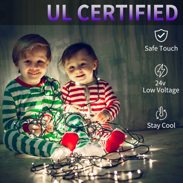 LED julestrenglys utendørs vanntett, UL-sertifisert slutt-