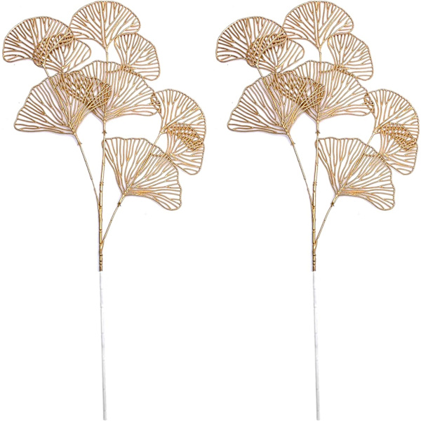 Kunstige forgyldte planter falske forgyldte ginkgoblade