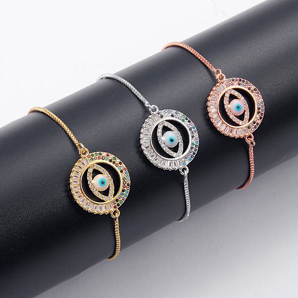 3 stk. Style A Forgyldt Ondt Øje Armbånd til Kvinder Delikat Han