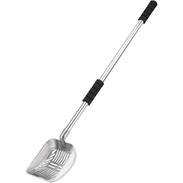 Kattesandspade Justerbar Lengde, Robust og Praktisk Kattesandspade i Rustfritt Stål