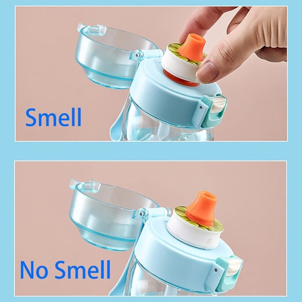 Luftvattenflaska med smakpod 650ML Smakvattenflaska Startset Fruktsmak Vatten C Blue