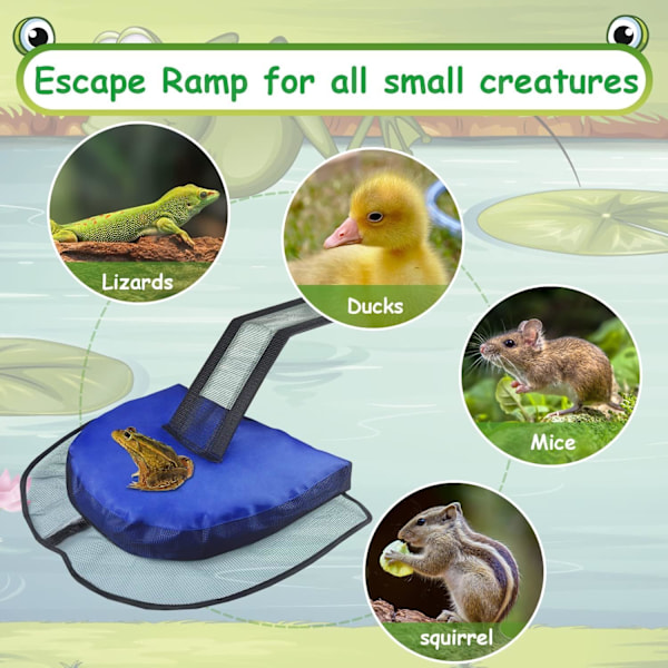Piece Pet Escape Ramps, 45CM x 34CM Flytande Pool Djurräddning Uppblåsbar Grodräddningsstege för Små Djur som Hamnar i Poolen
