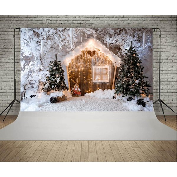 Julfotografering Bakgrund, 2x1.5m Fotostudio Bakgrunder, Hemfest Dekoration Bakgrund, Bab