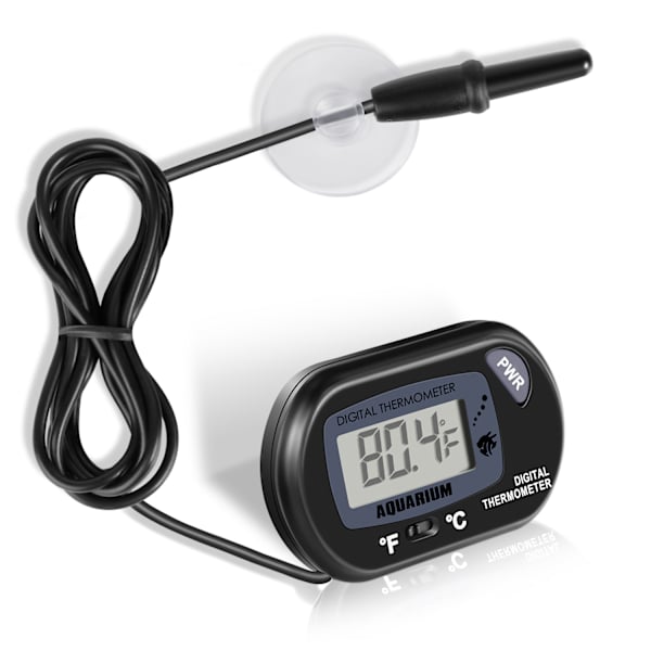 2-pak LCD digitalt akvarie termometer fisketank vann Terr