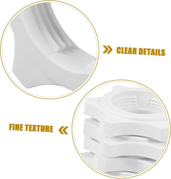 （5.9×3×3cm） 10 st Elfläktsmutter Fläkt Liten Mutter Kit Fläkttillbehör Fläktfäste Ersättningsfläktmutter Vit Plast