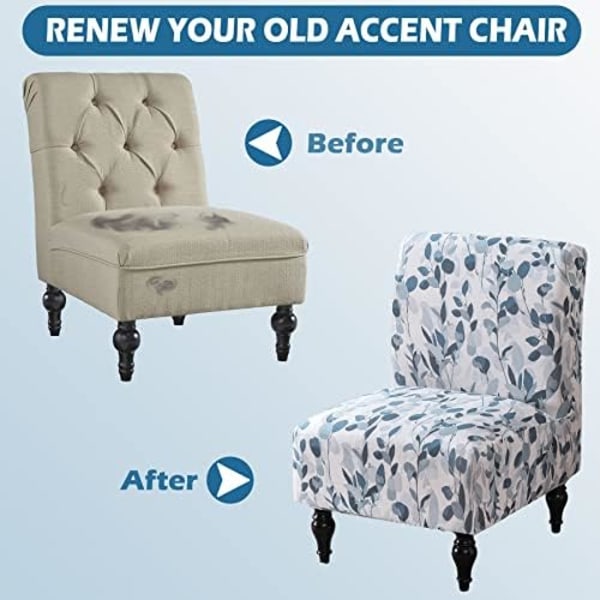Armløs Accent Stolbetræk Slipcover, Stol Slipcover Super Fit Armløs Stol Møbelbeskytter Betræk Slipcover til Livi