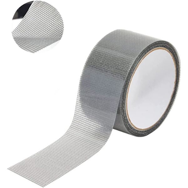 5cm x 400cm Vindue- og Myggenet Lapning, Vindue Insektnet Tape, Glasfiberstof Net Tape