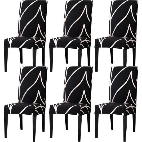 Stretch tuolin cover 6 set (musta), ruokasalin tuolin suoja