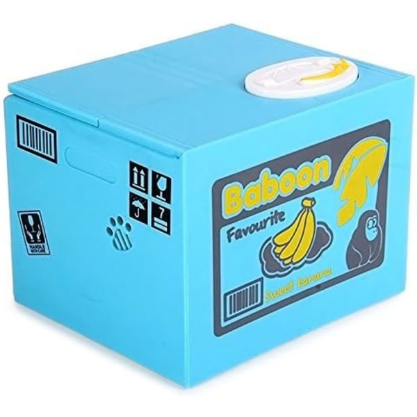 Automatisk apa myntbox sparbössa stjäl pengar apa