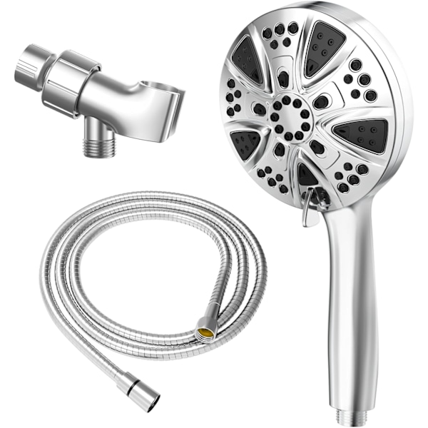 High Pressure 8-mode Handheld Shower Head - Anti-clog Nozzles, High Pressure Power Wash to Clean Tub, Clean Corner,Tile