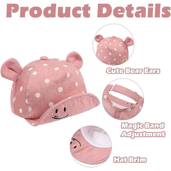 Bomull Baby Cap for Girl Boy Child Solhatt Justerbar Cap Spring