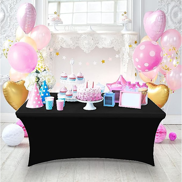 Blå Dream Stretch Partydukar (1-pack, svart, 244 x 75