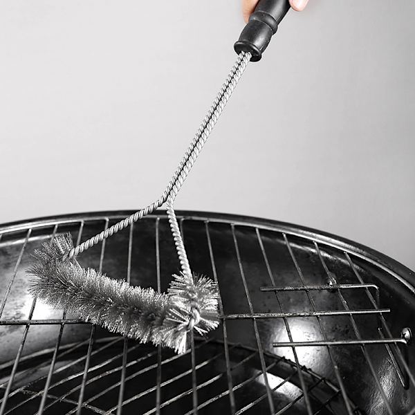 2 Grillbørster i rustfrit stål, Grillbørste til rengøring af grill i rustfrit stål