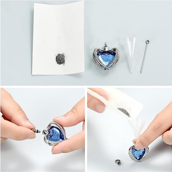 (April)Halsband för aska Minnesgåvor Ängel Kremering Urna Smycken 12 färger Rhinestone Charms Hea